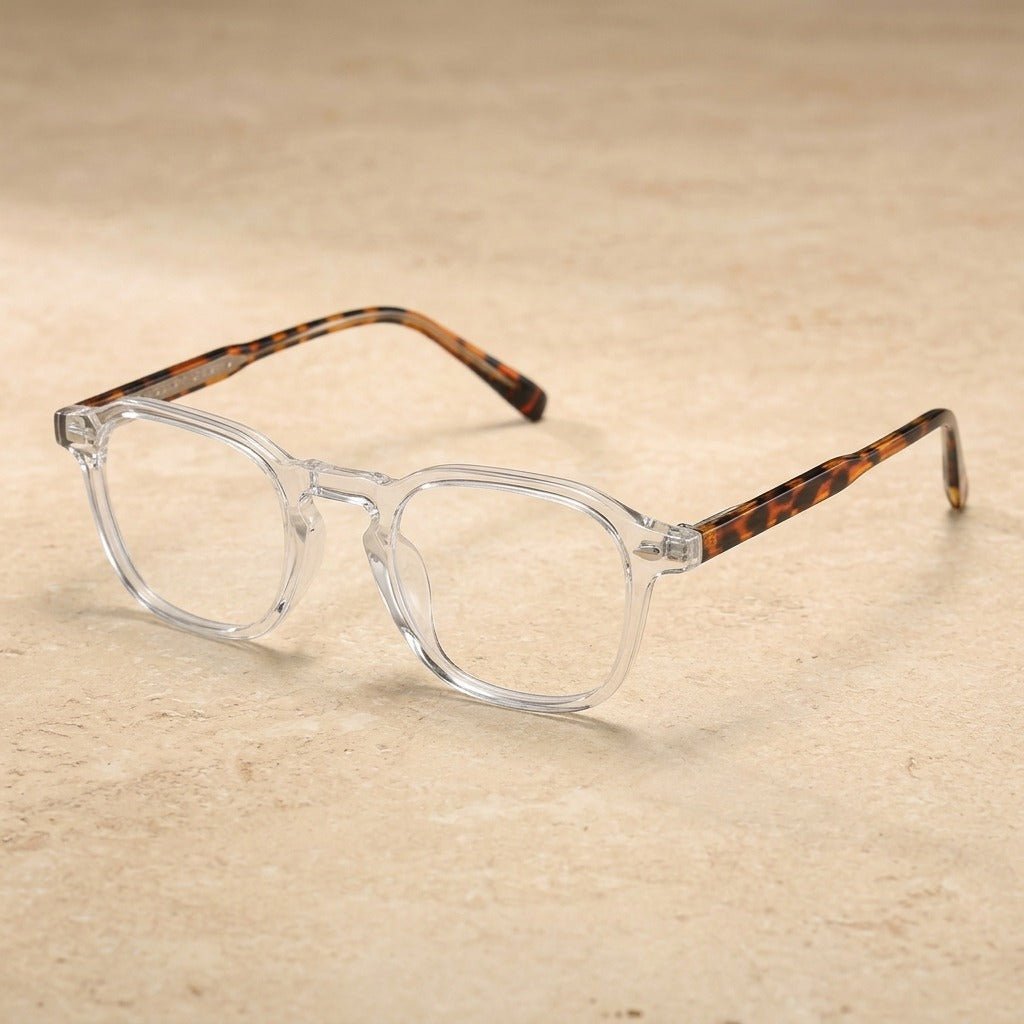 Kocolior 280091 Unisex Tr 90 Alloy Full Rim Oval Round Frames — Transparent