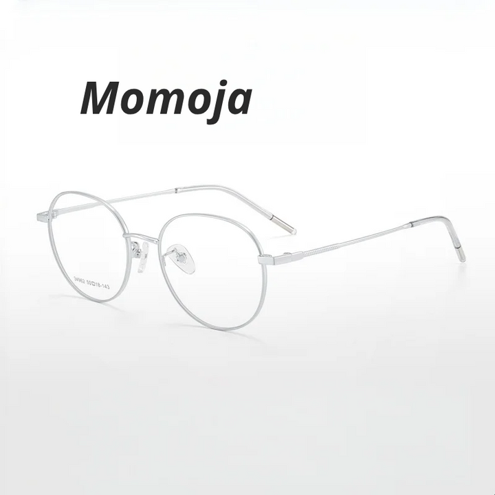 Momoja Unisex Full Rim Flat Top Oval Round Alloy Eyeglasses 734962