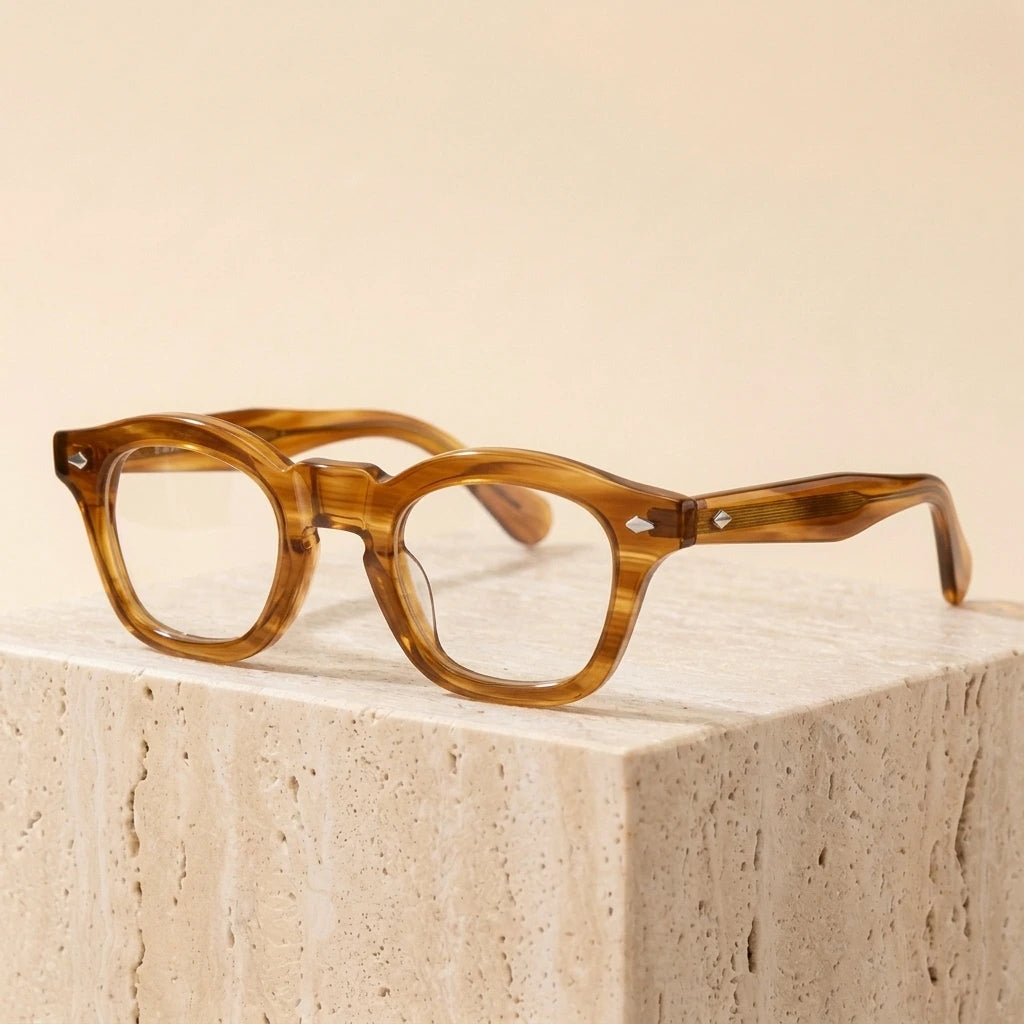 Cubojue Unisex Full Rim Square Acetate Presbyopic Reading Glasses 5024145v - Brown