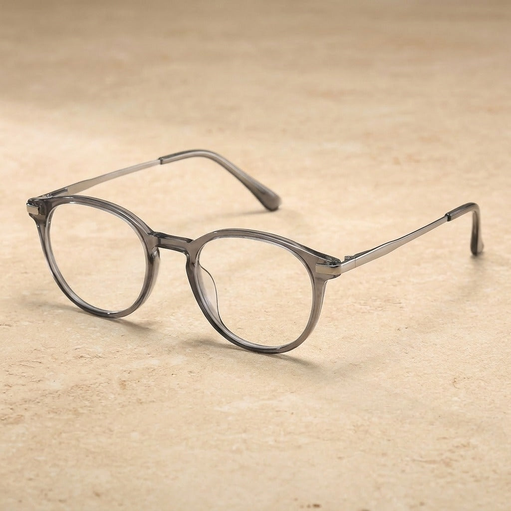 Kansept Unisex Full Rim Round Acetate and Titanium Eyeglasses CP1007 — view 3 | Kansept at FuzWeb