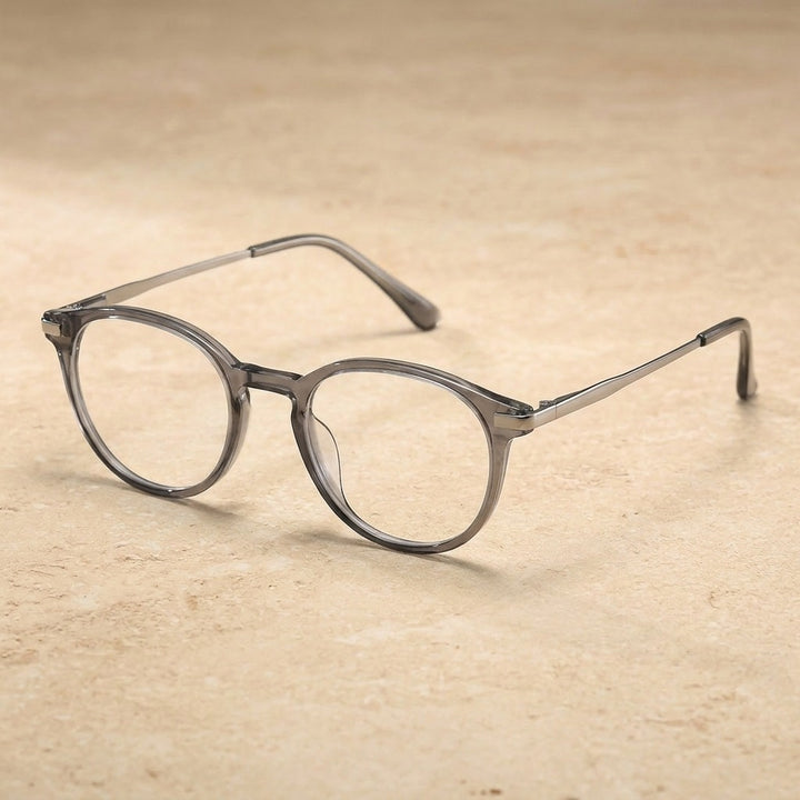 Kansept Unisex Full Rim Round Acetate and Titanium Eyeglasses CP1007 — view 3 | Kansept at FuzWeb