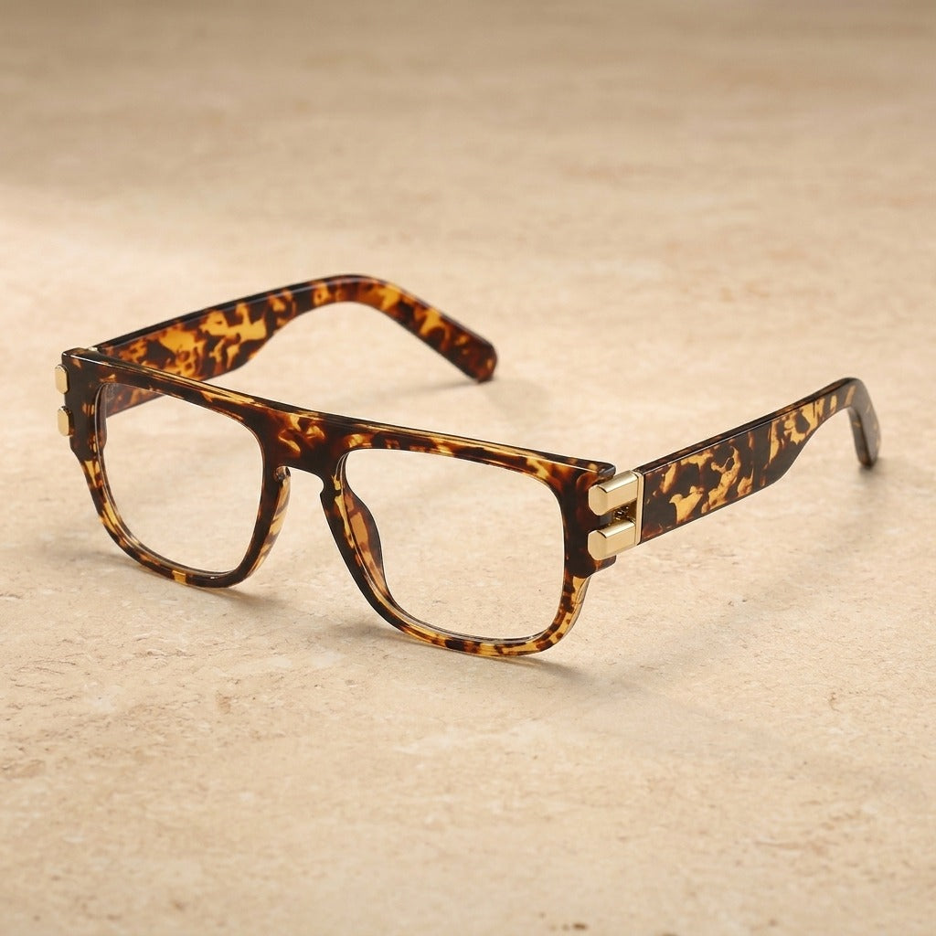 Kocolior 234200 Unisex Full Rim Square Brow Line Big PC Frames — Hawksbill