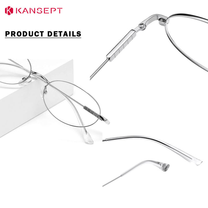 Kansept Unisex Rimless Oval Alloy Frames 502000 FuzWeb