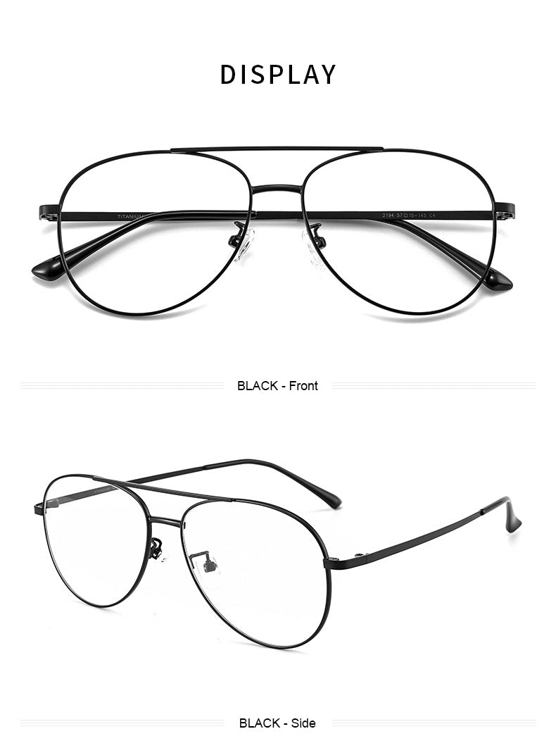 Summer Flower Unisex Full Rim Oval Double Bridge Titanium Eyeglasses 612194 — view 2 | Summer Flower at FuzWeb