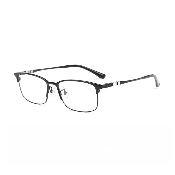 Chashma Ochki Unisex Semi Rim Square Titanium Tr 90 Eyeglasses 883127.