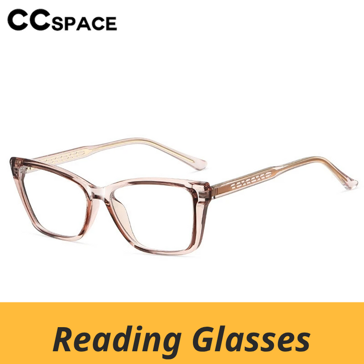 CCspace Women's Full Rim Square Tr 90 Alloy Reading Glasses 311649
