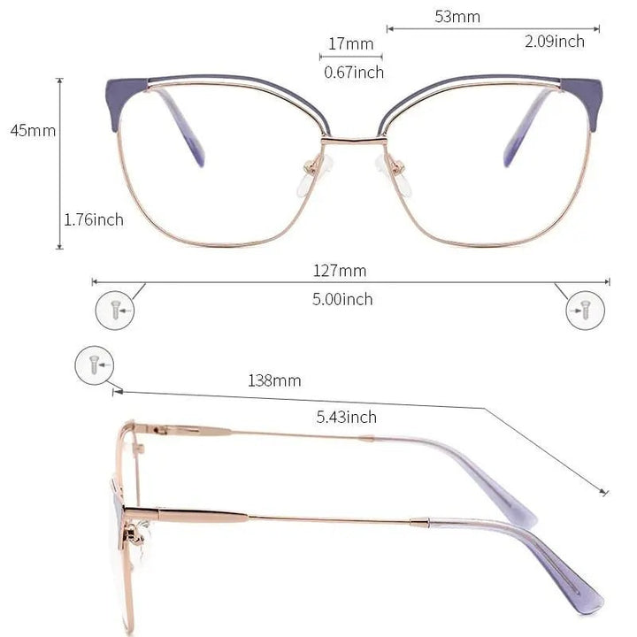 Kansept MG3532 Eyeglasses — Frame Dimensions and Sizing Chart