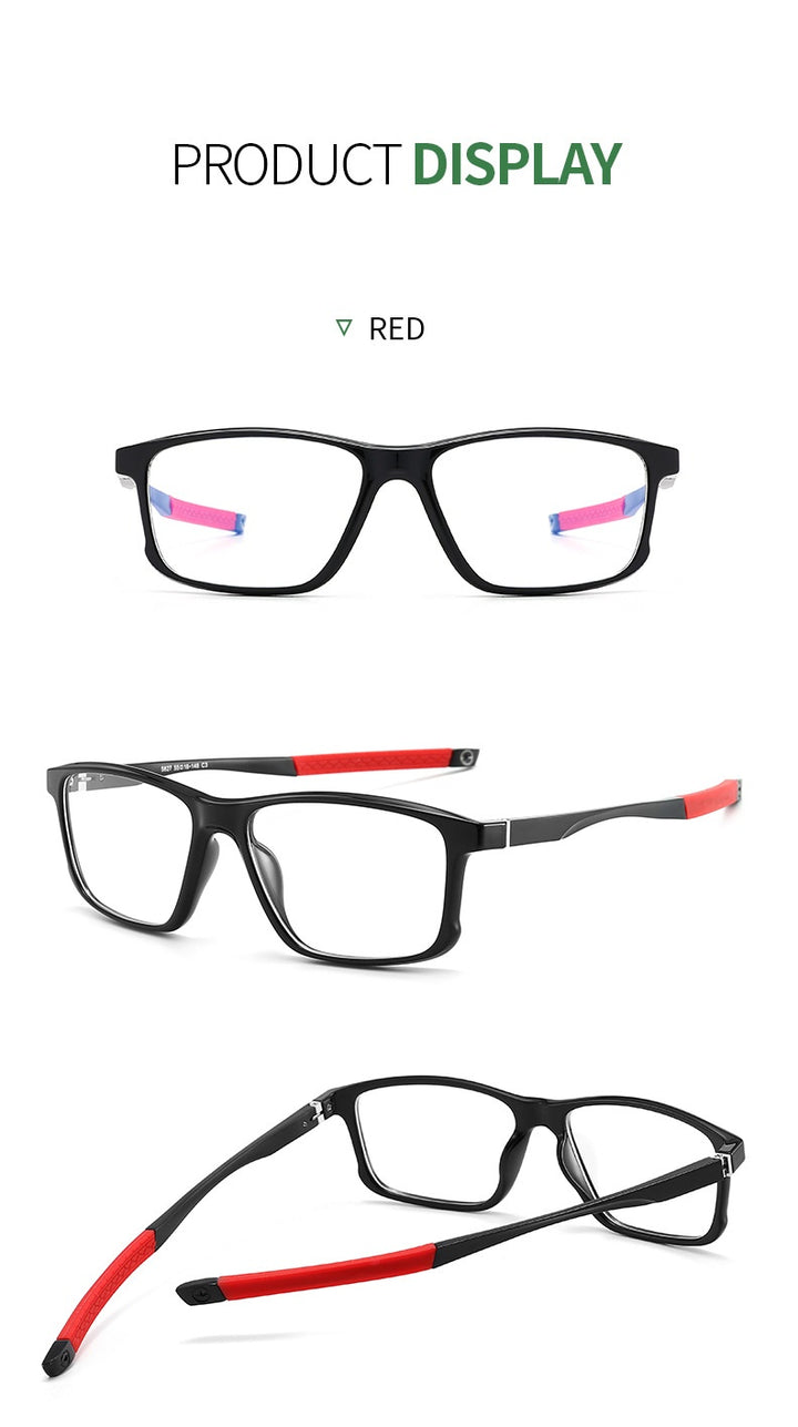 Chashma Ochki Unisex Full Rim Square Tr 90 Titanium Eyeglasses 885827.