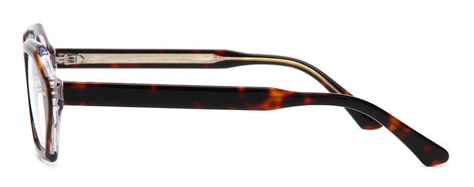 Esnbie Unisex Full Rim Hexagon Acetate Eyeglasses 241777.