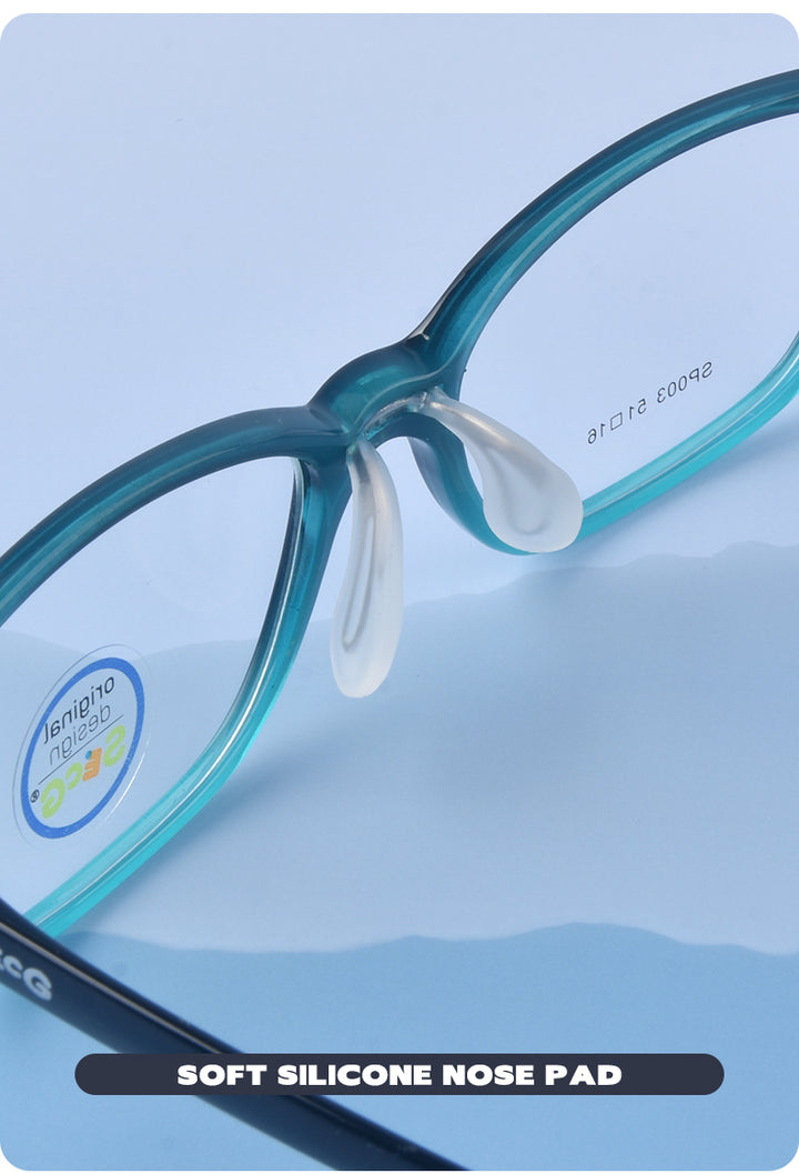 Secg Unisex Youths Full Rim Square Tr 90 Silicone Eyeglasses 19163 — view 5 | Secg at FuzWeb