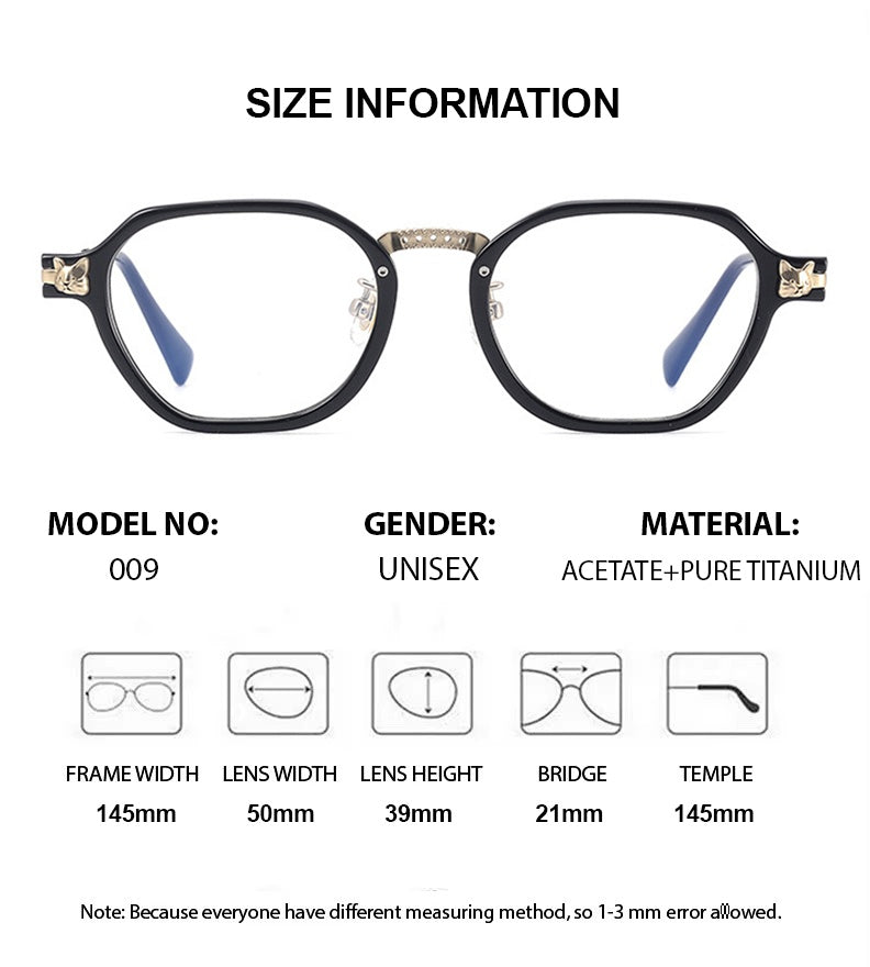 Chashma Ochki Unisex Full Rim Poygon Titanium Acetate Eyeglasses 361009 — view 1 | Chashma Ochki at FuzWeb