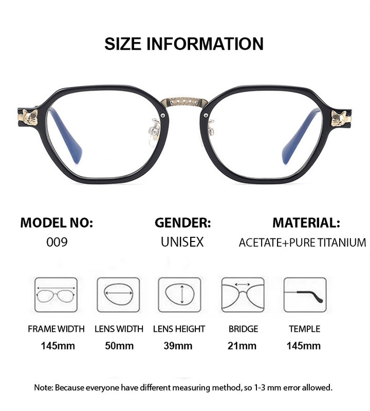 Chashma Ochki Unisex Full Rim Poygon Titanium Acetate Eyeglasses 361009 — view 1 | Chashma Ochki at FuzWeb