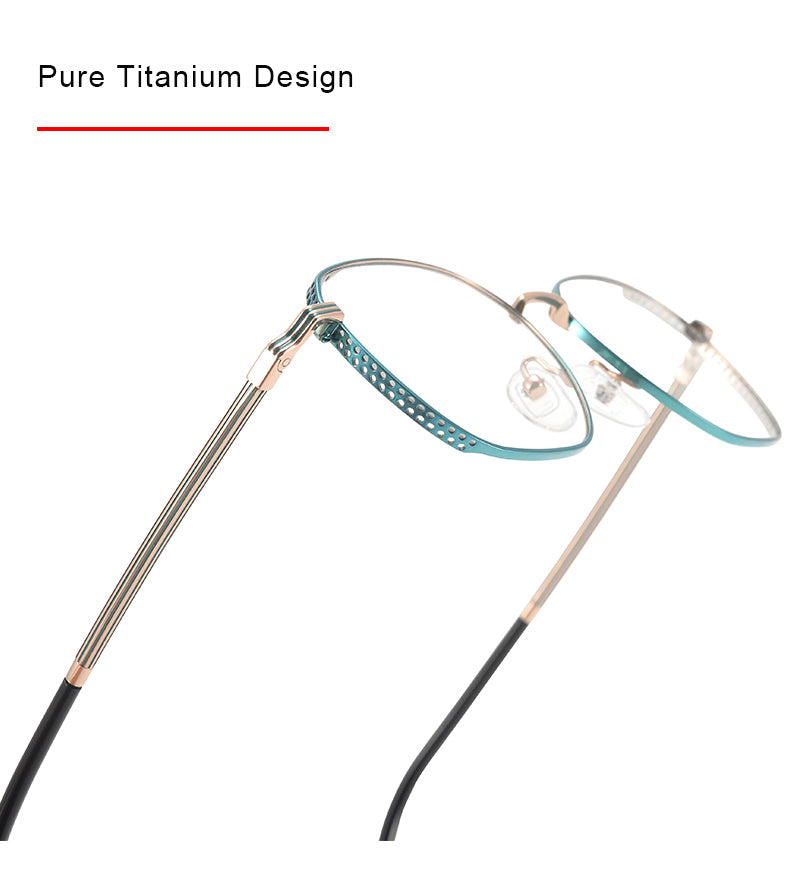 Krasivyy Womens Full Rim Flat Top Square Titanium Eyeglasses 16023 — view 2 | Krasivyy at FuzWeb