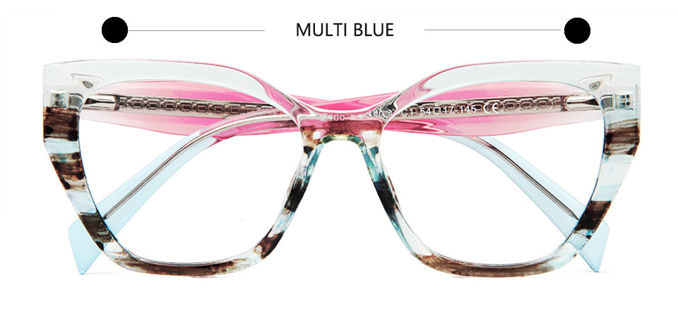 Esnbie Womens Full Rim Square Cat Eye Tr 90 Titanium Eyeglasses 24071 — view 6 | Esnbie at FuzWeb