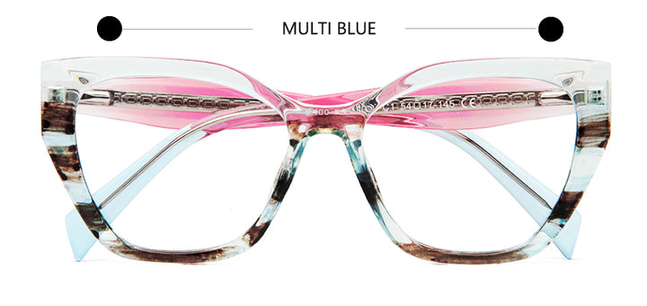 Esnbie Womens Full Rim Square Cat Eye Tr 90 Titanium Eyeglasses 24071 — view 6 | Esnbie at FuzWeb