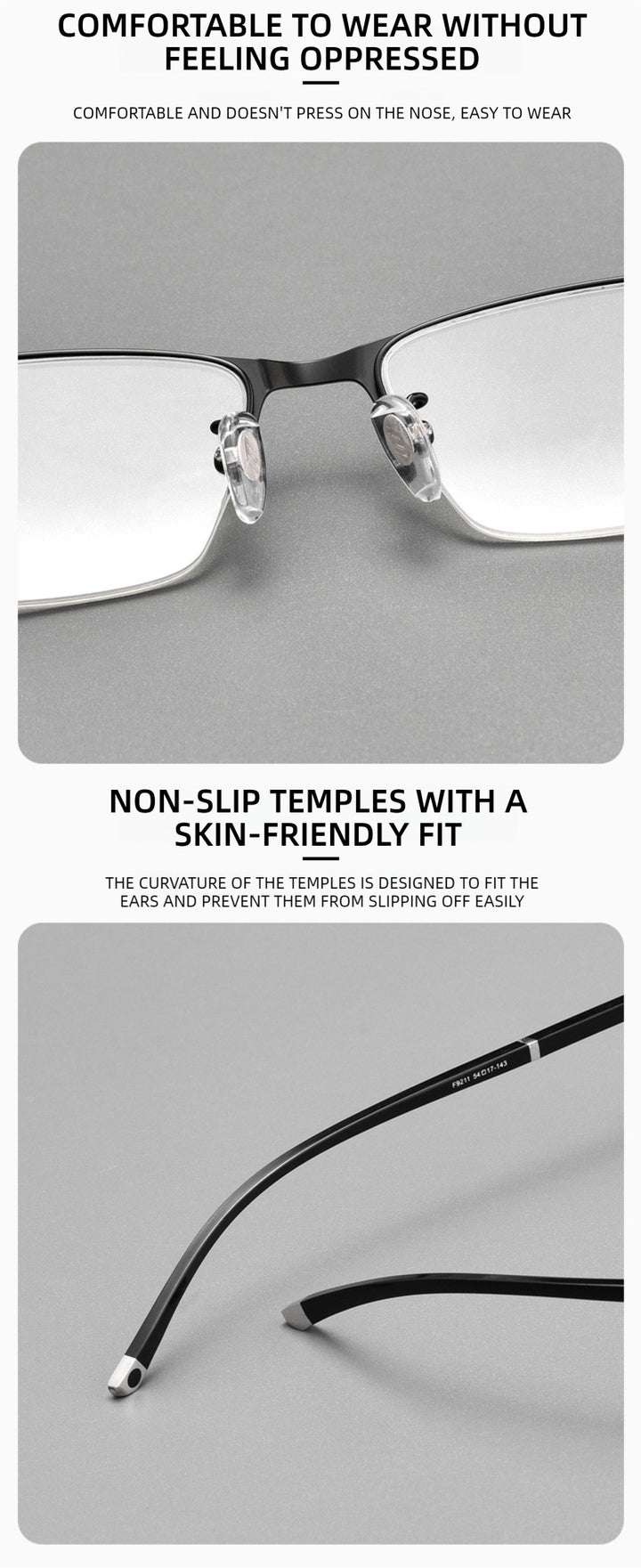 Kansept Unisex Full Rim Square Al-Mg-Titanium Reading Glasses 619211.