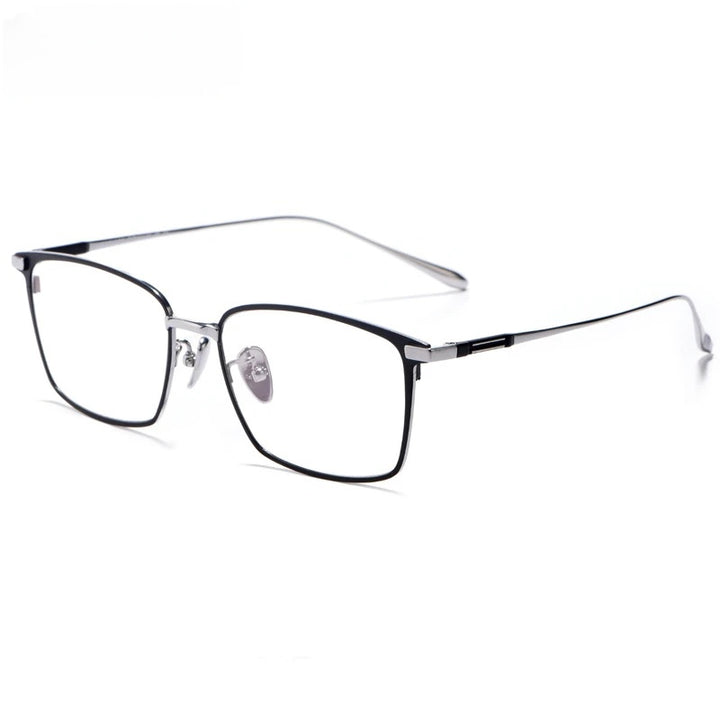 Chashma Ochki Womens Full Rim Square Titanium Eyeglasses 18317 — view 1 | Chashma Ochki at FuzWeb