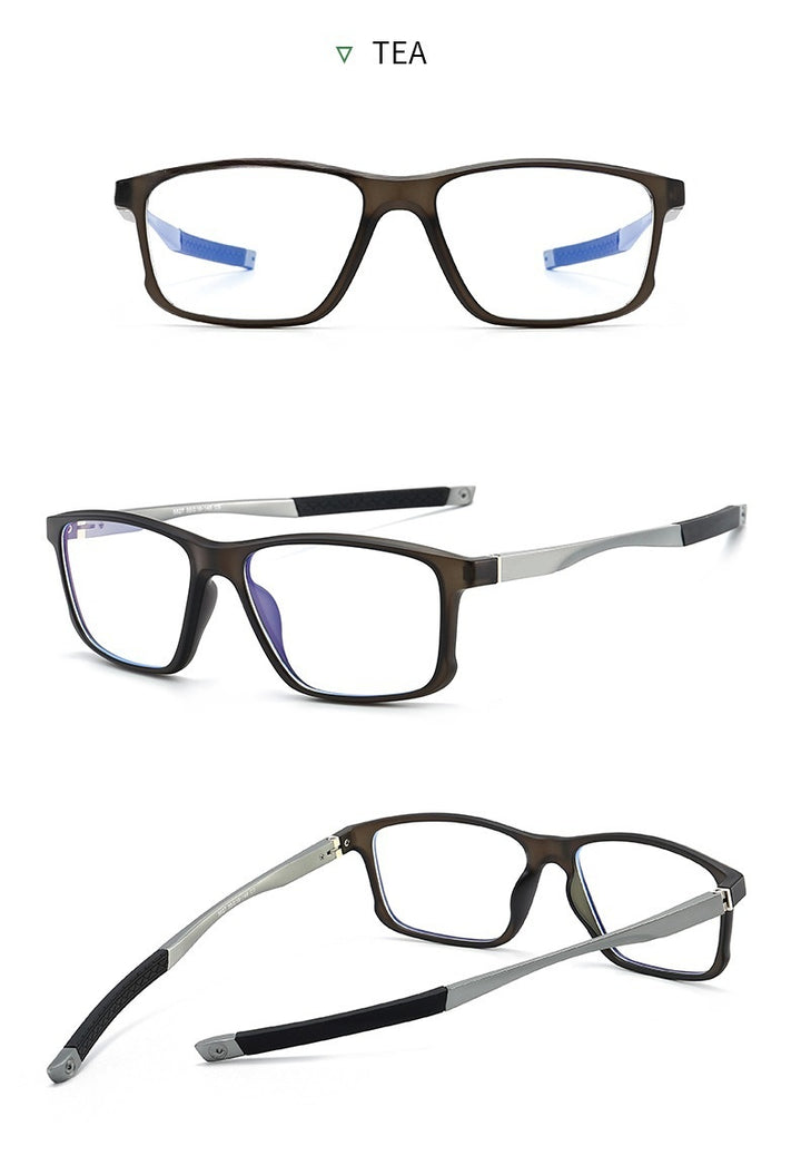 Chashma Ochki Unisex Full Rim Square Tr 90 Titanium Eyeglasses 885827.