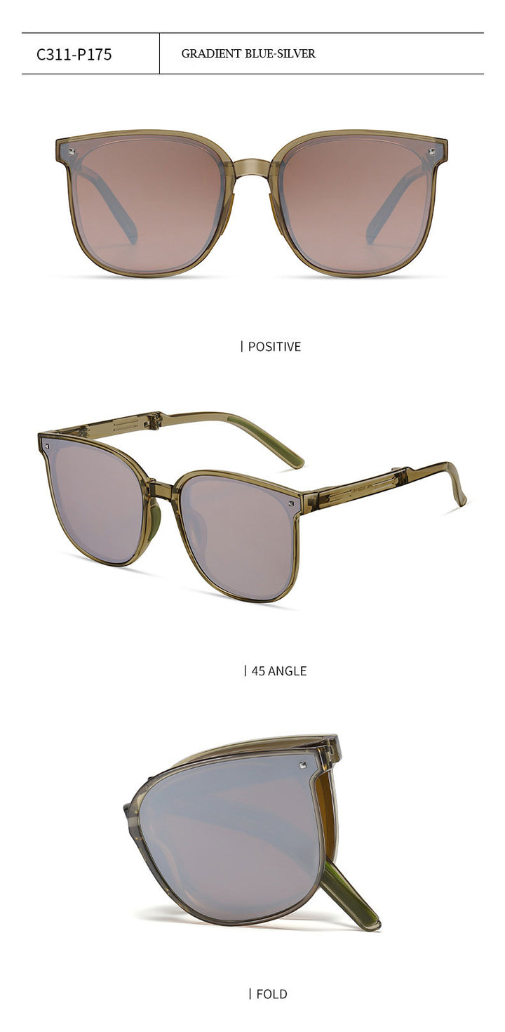 Zirosat Unisex Full Rim Square Alloy Foldable Sunglasses WT7901 — view 13 | Zirosat at FuzWeb