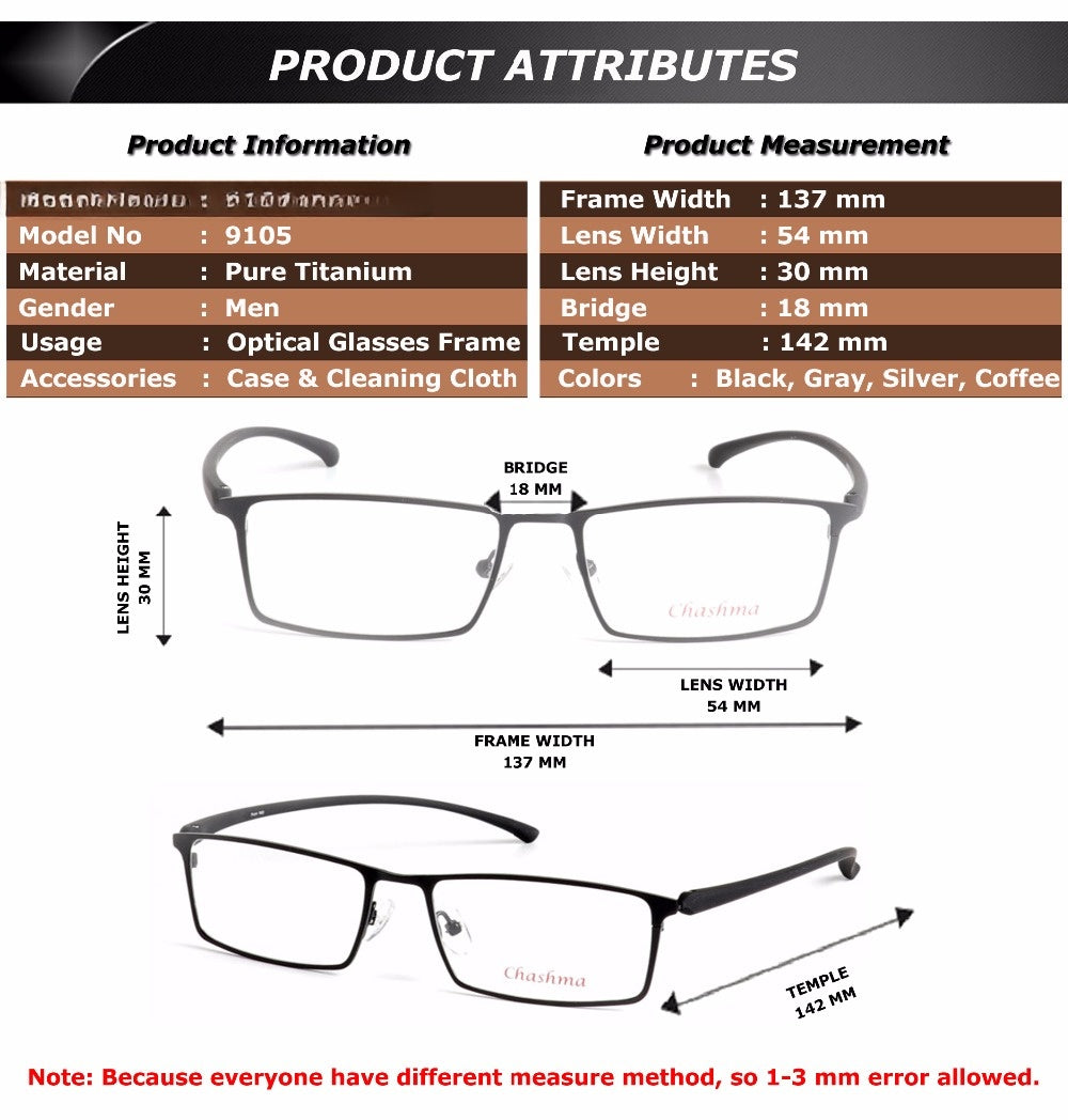 Chashma Womens Full Rim Polygon Square Titanium Eyeglasses 889105 — view 1 | Chashma at FuzWeb