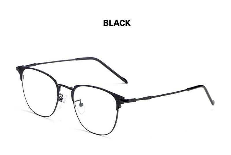 Chashma Ochki Unisex Full Rim Oval Square Alloy Eyeglasses 883389.