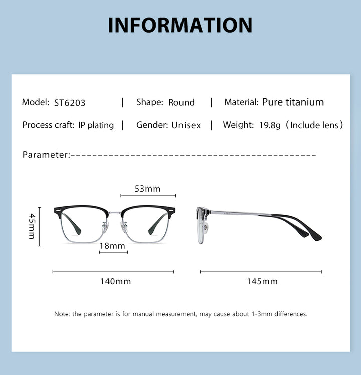Ziroasat Mens Full Rim Square Titanium Tr 90 Eyeglasses 62031 — view 2 | Zirosat at FuzWeb