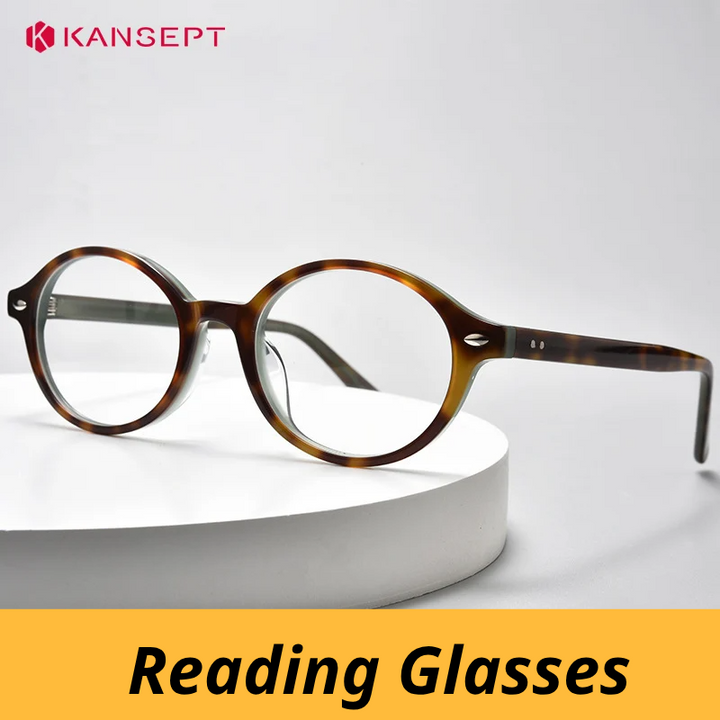 Kansept Women's Full Rim Oval Acetate Alloy Reading Glasses 781167