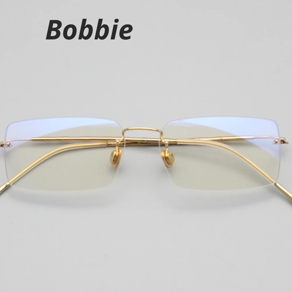 Bobbie Women's Rimless Square Titanium Eyeglasses 692312