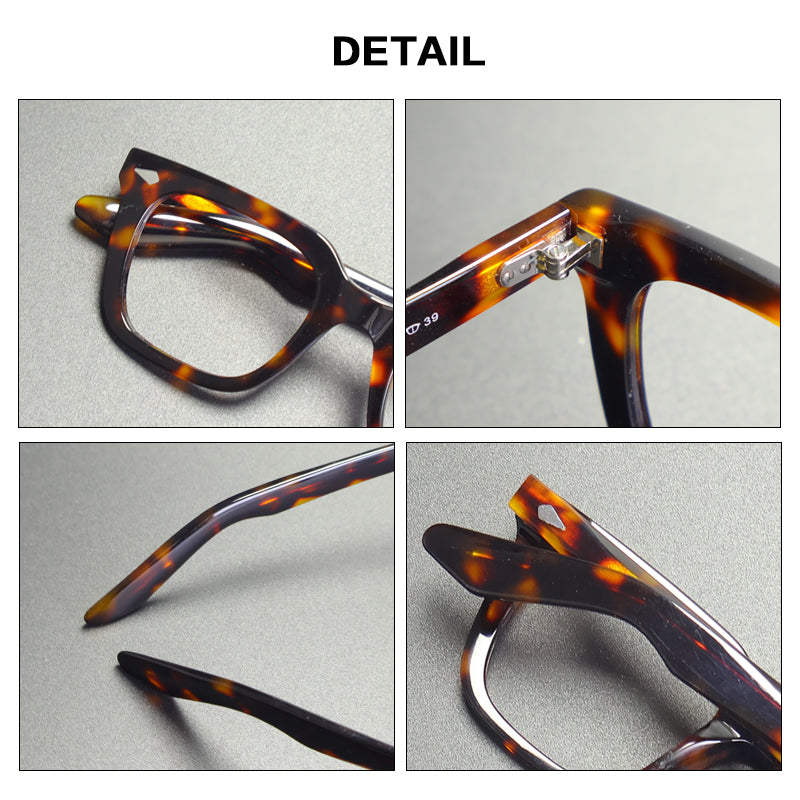 Gatenac Unisex Full Rim Square Brow Line Acetate Reading Glasses G91066 — view 2 | Gatenac at FuzWeb