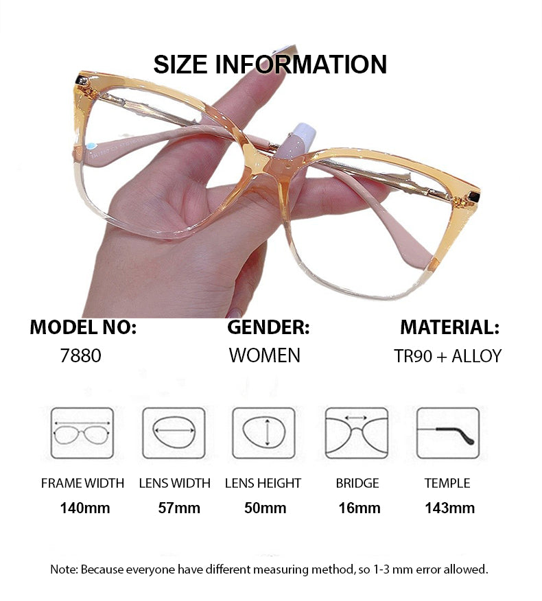 Summer Flower Womens Full Rim Cat Eye Tr 90 Titanium Eyeglasses 77880 — view 1 | Summer Flower at FuzWeb