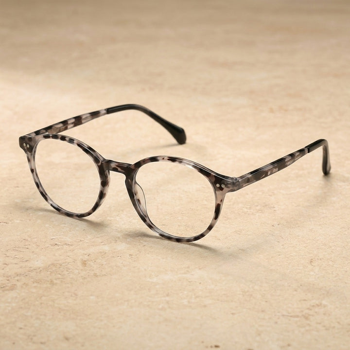 Kansept Unisex Full Rim Round Acetate and Titanium Eyeglasses CP1007 — view 7 | Kansept at FuzWeb