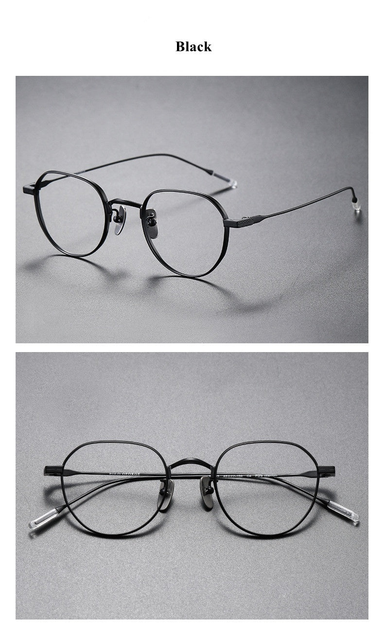 Chashma Ochki Womens Full Rim Flat Top Oval Titanium Eyeglasses 84803 — view 11 | Chashma Ochki at FuzWeb