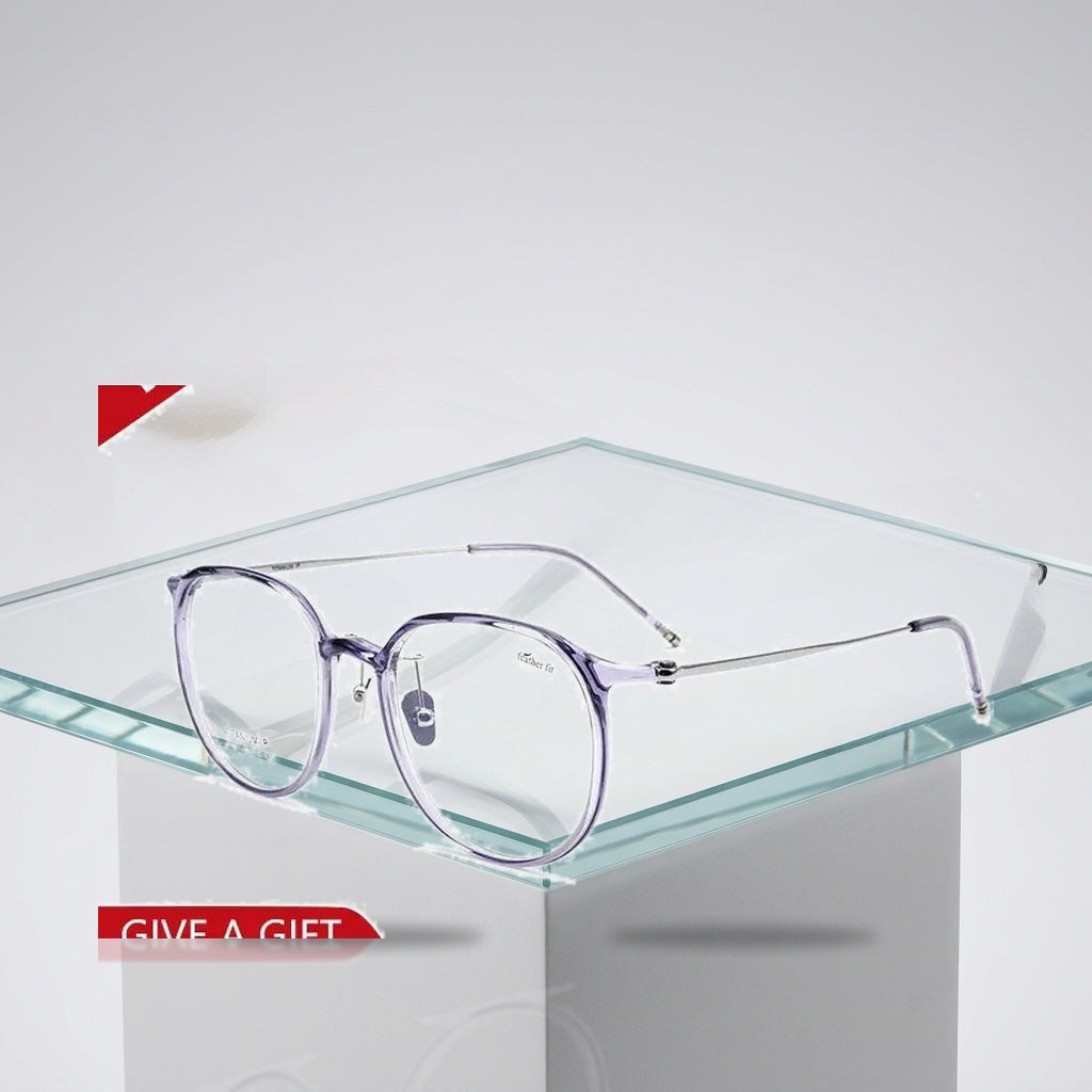 Vicky Women's Full Rim Round Square Titanium Acetate Reading Glasses 49104 - Luxury Studio View