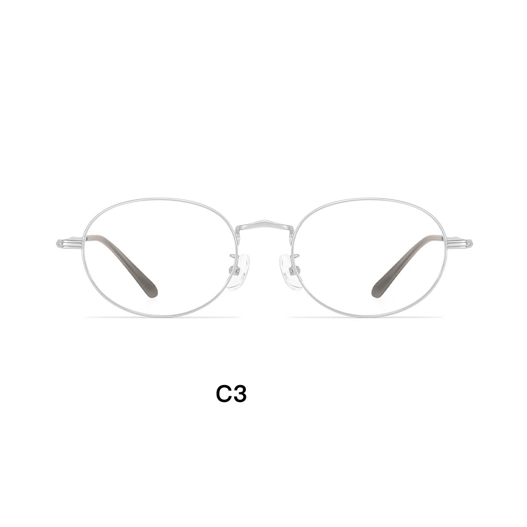 Gmei Optical 58301 unisex oval alloy prescription eyeglasses — view 5