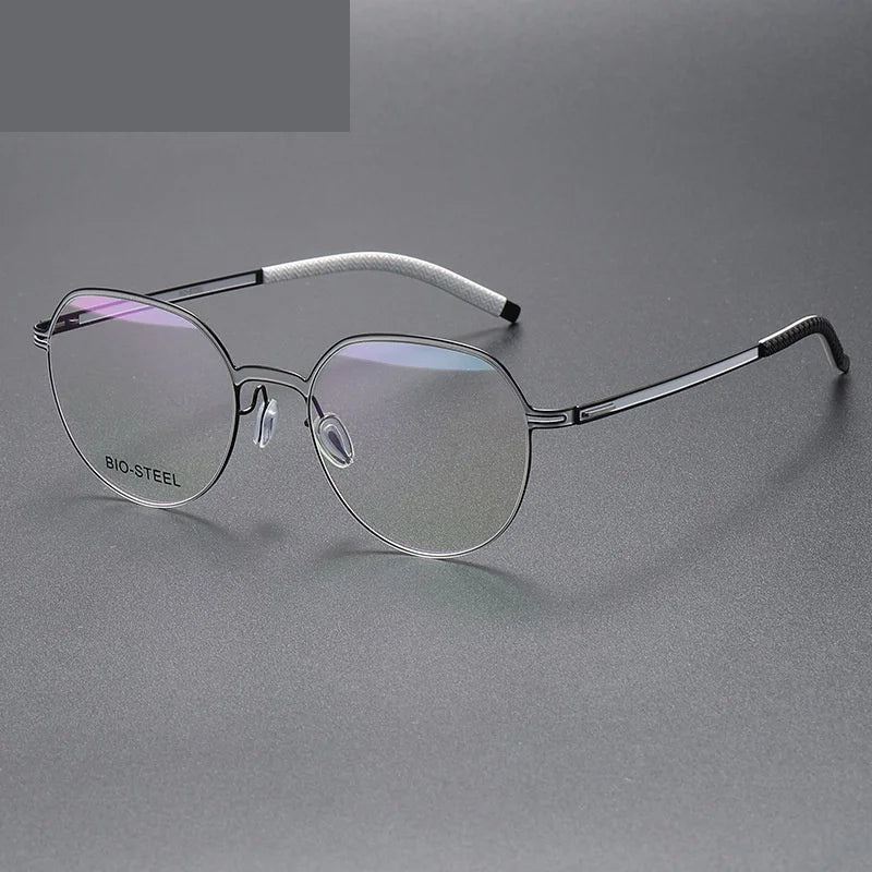 Chashma Ottica Unisex Full Rim Titanium Prescription Eyeglasses 460