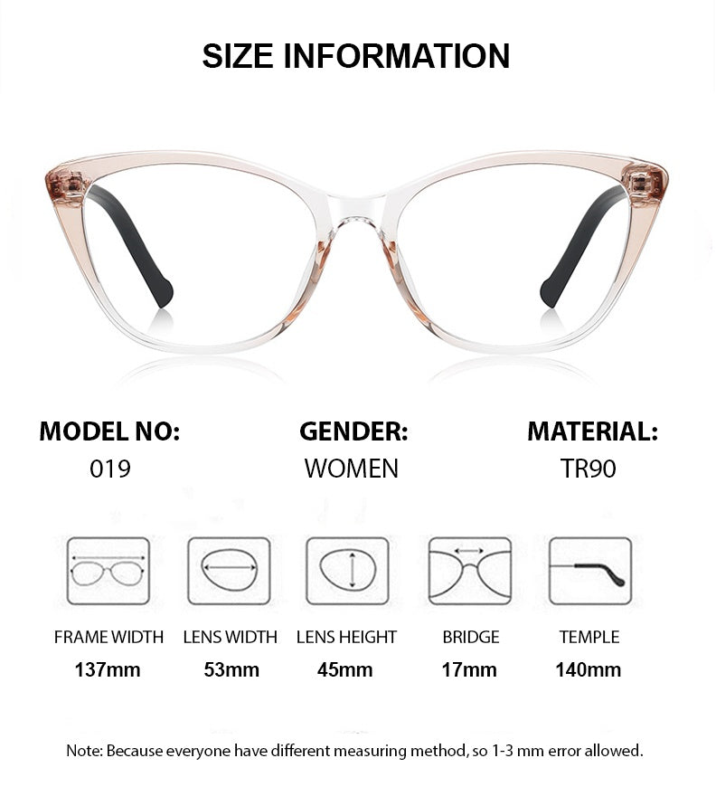 Chashma Womens Full Rim Square Cat Eye Tr 90 Titanium Eyeglasses 52019 — view 1 | Chashma at FuzWeb