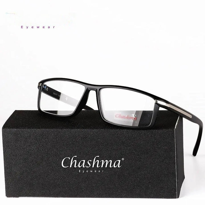 Chashma Unisex Full Rim Square Titanium Tr 90  Reading Glasses 1356 — view 1 | Chashma at FuzWeb