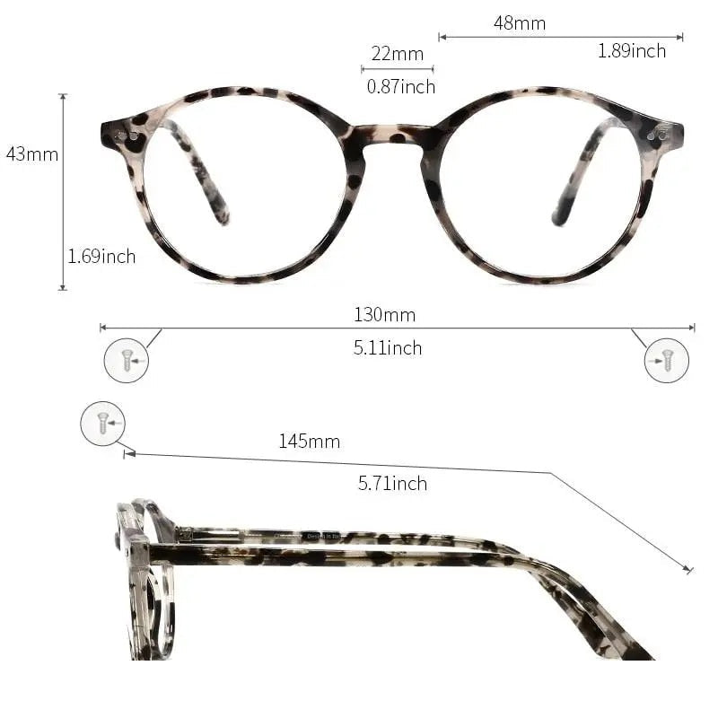 Kansept CP1007 Eyeglasses — Frame Dimensions and Sizing Chart