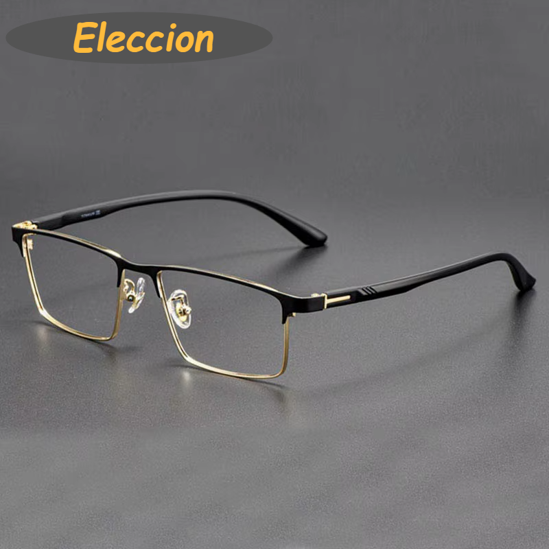 Eleccion Unisex Full Rim Square Tr 90 Titanium Eyeglasses 49952 Full Rim Eleccion