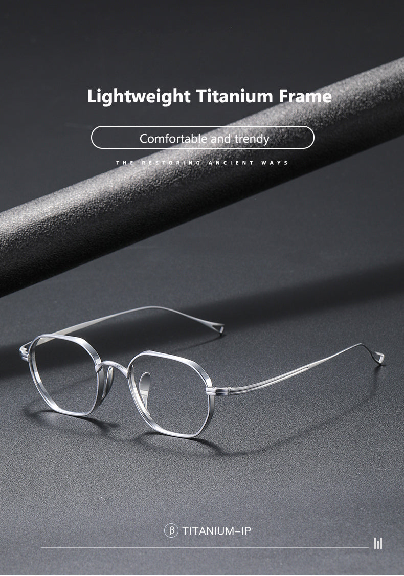 Oveliness Unisex Full Rim Oval Square Titanium Eyeglasses 9917 — view 1 | Oveliness at FuzWeb