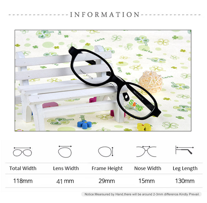 Secg Unisex Youth Full Rim Oval Tr 90 Silicone Eyeglasses 18937 — view 1 | Secg at FuzWeb