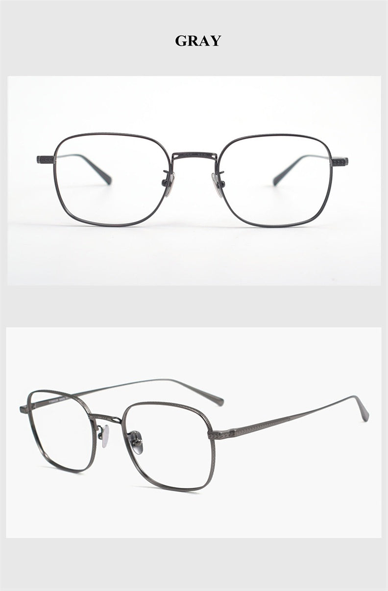 Chashma Unisex Full Rim Round Square Titanium Eyeglasses 881015.