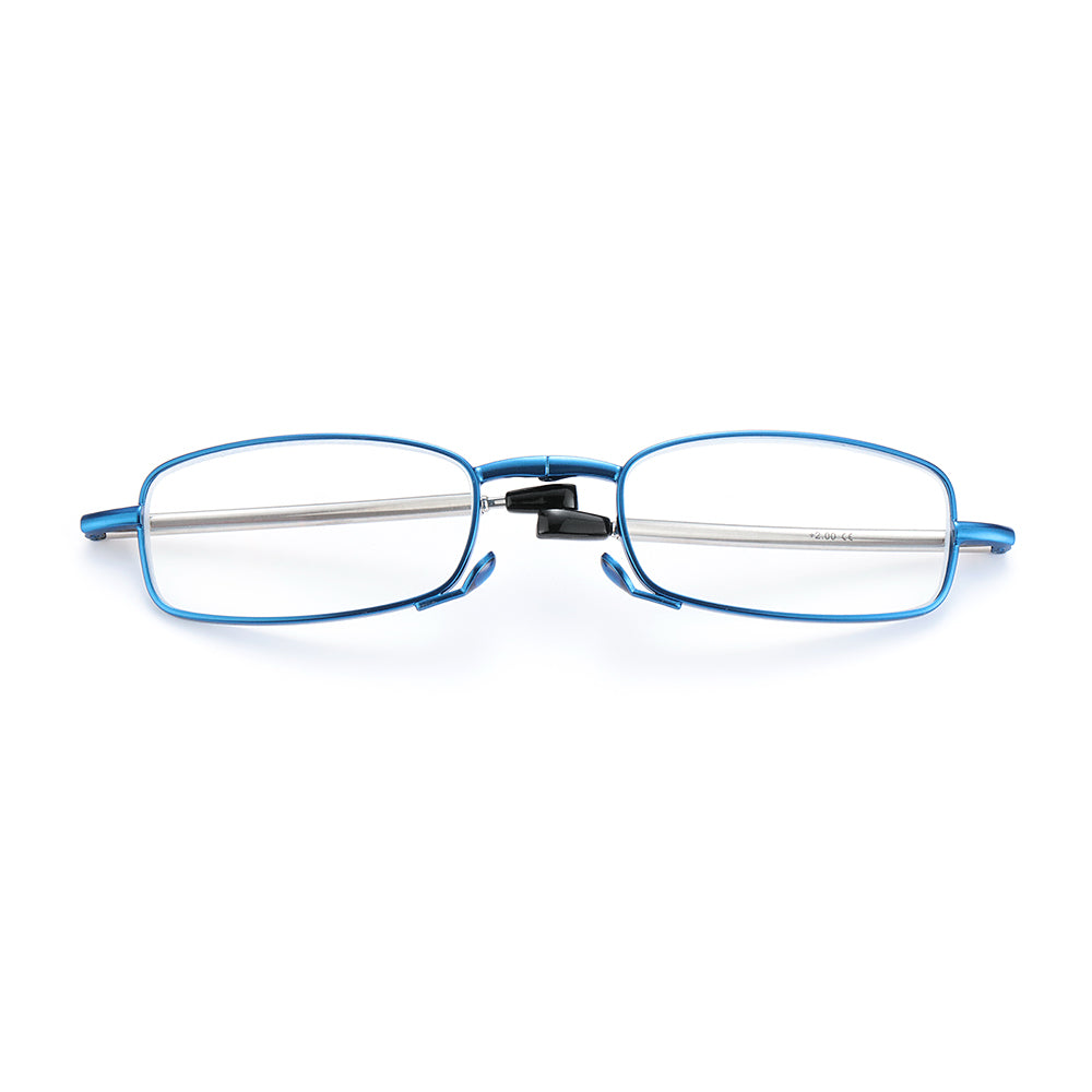 Gootrades Unisex Full Rim Square Alloy Foldable Reading Glasses 5923.