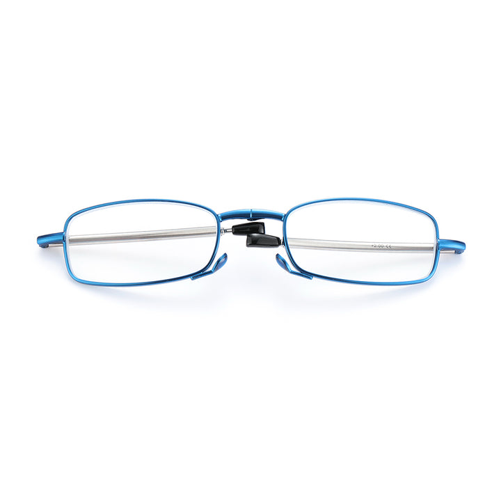 Gootrades Unisex Full Rim Square Alloy Foldable Reading Glasses 5923.