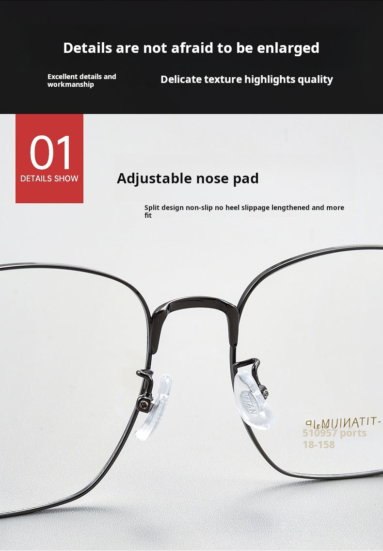 Momoja Unisex Full Rim Big Polygon Titanium Eyeglasses 75109 — view 1 | Momoja at FuzWeb