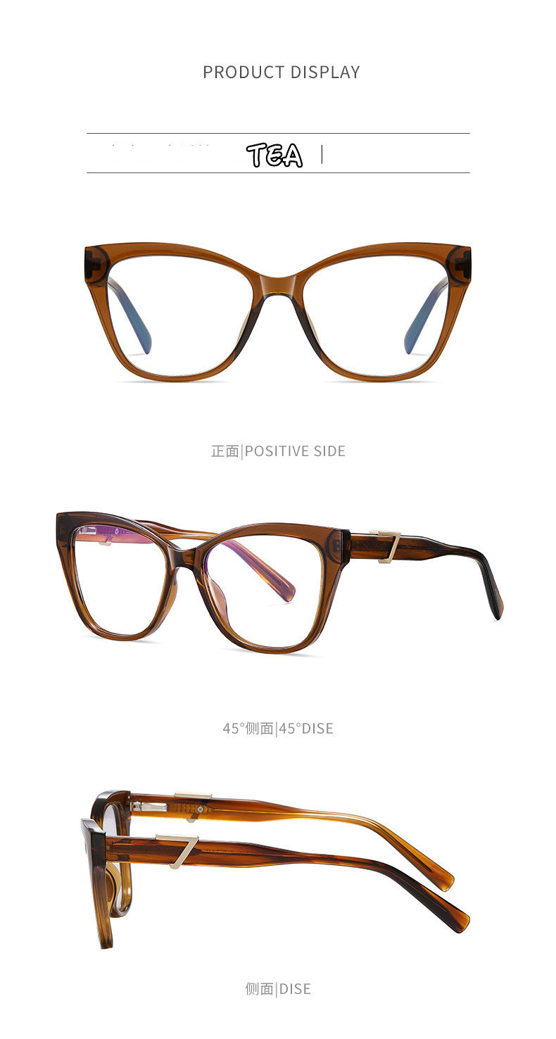 Kocolior Unisex Full Rim Cat Eye Acetate Alloy Hyperopic Reading Glasses C909.