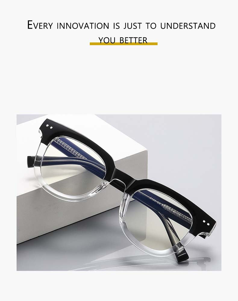 CCSpace Unisex Full Rim Square Tr 90 Titanium Frame Eyeglasses 54560.