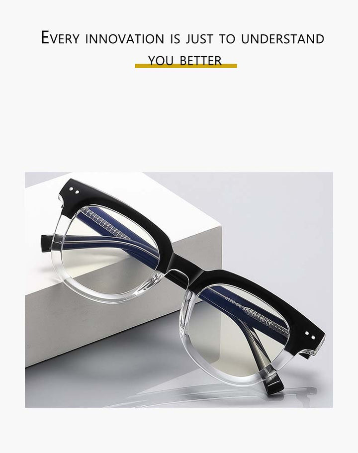 CCSpace Unisex Full Rim Square Tr 90 Titanium Frame Eyeglasses 54560.