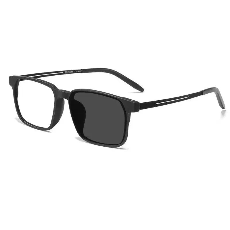 Kocolior Unisex Full Rim Square Tr 90 Titanium Hyperopic Reading Glasses 88781.