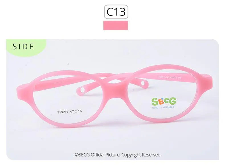 SecgsUnisex Childrens Full Rim Oval Tr 90 Titaniume Eyeglasses Tr691 — view 14 | Secg at FuzWeb